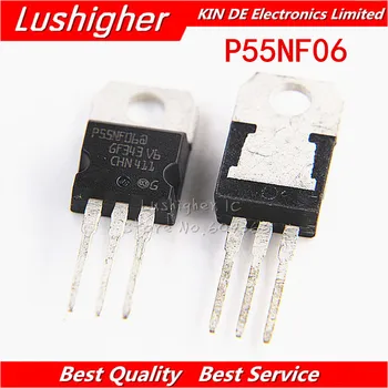 100PCS STP55NF06 to220 huse P55NF06 TIL-220 Transistor Ny, Original