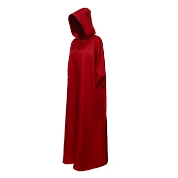 Tjenerindens Fortælling Kappe Tjenerinde Offred Kvinder Cosplay Mørk Rød Kappe Halloween Kostume Part Rekvisitter
