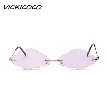 Mode Uindfattede Solbriller Kvinder 2020 Luksus Mærke Skyer Steampunk Solbriller Mænd Vintage Blå Pink Klar Linse Briller UV400