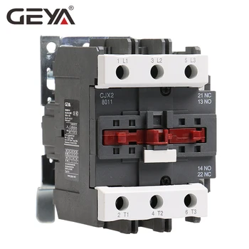 GEYA CJX2-8011 9511 Magnetiske AC Kontaktor 80A 95A Industriel El-Kontaktor 1NO1NC med 220V eller 380V Spole