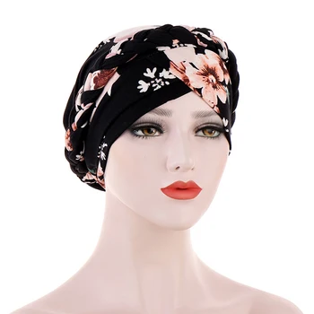 Muslimske Kvinder Flettet Hat Huer Skullies Perlebesat Kræft, Kemo Cap Turban, Tørklæde Wrap-Islamiske Arabiske Bonnet Hårtab Hat Mode