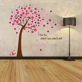 Ny æra af nye look gorgeous indendørs pink cherry blomst cherry tree kan blive revet ned, wall stickers klistermærker