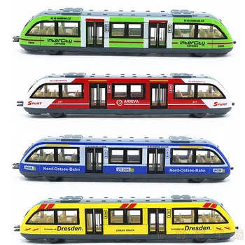 Salg af Høj simulering jernbane bil,1:50 legering trække sig tilbage Metro-model -, sporvejs -, metal-toy cars,gratis fragt