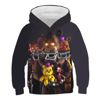 Nye Efteråret 3D-print Fem Nætter på Freddys Sweatshirt Til Drenge Skole Hættetrøjer Til Drenge FNAF Kostume Til Teenagere, Sport, Tøj