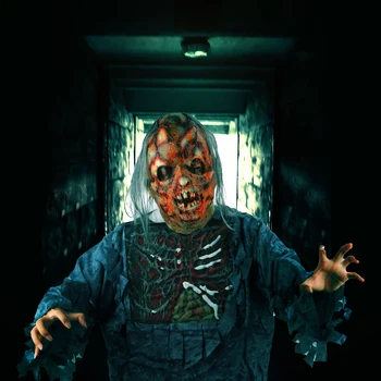 Cosmask Halloween Biokemiske Monster Maske Zombie Forfærdeligt Part Cosplay Maske Zombie Hjemsøgt Hus Horror Monster Maske