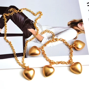 Engros-ZA Nye Guld Metal hjerte Armbånd af Høj Kvalitet, Mode Trend Armbånd Smykker Tilbehør Til Kvinder