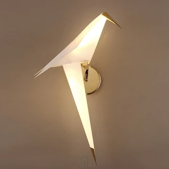 ABAY FØRT Fugl Design væglampe sengelampe Kreative Origami Papir Kran væglampe til Hems Soveværelse Undersøgelse Foyer Spisestue