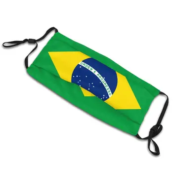 Brasilien Flag Genanvendelige Ansigtsmaske Støvtæt Beskyttelse Dækning Af Respirator