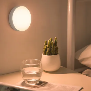 LED nat lys wireless touch skifte batteri kabinet lys for soveværelse, stue, garderobe korridor belysning nat lampe