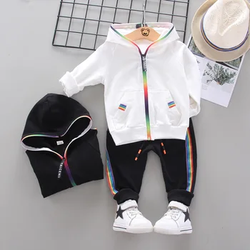 2020 Nye Efterår og Vinter Kids Tøj hætteklædte fashionable toddler sæt Baby Drenge Piger outfits 2stk babys Passer spædbarn Tøj