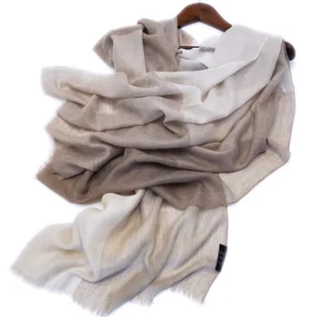 Stor størrelse cashmere ged kvinder mode patchwork tynde tørklæder pashmina sjal 90 x 200 cm lille kvast detail mix bulk engros