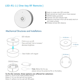 Lysdæmper LED 220V 230V 110V AC Triac Trådløs RF Dæmpbar Skubbe Kontakten med 2,4 G Remote 220V Lysdæmper til LED-Lampe Pære S1-B