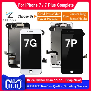 5PCS/MASSE Grade AAA-OEM til iPhone 7 LCD-7 plus Skærm Udskiftning af Linse Pantalla Touch Digitizer via DHL Forsendelse Gratis
