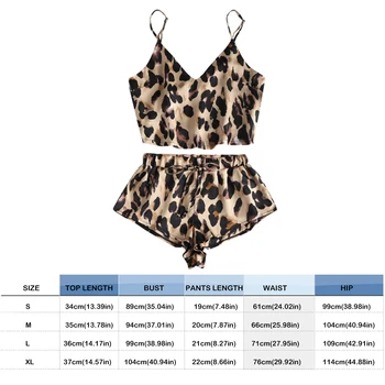 Kvinder Sommeren Leopard Print Tøj Sæt Cropped Top Camis Løse Shorts Sexede Passer Til Sportstøj Træningsdragt Daglige Kostumer