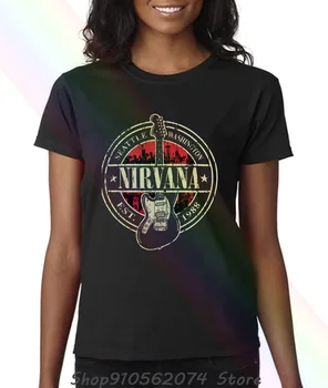 Nirvana Fase Grunge Rock Band Sved Kvinder T-shirt s