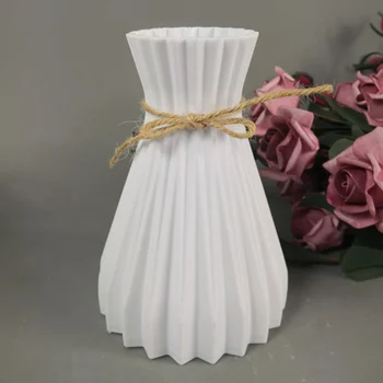 Europæiske Anti-keramiske Vaser Hjem Dekoration Plast Vaser Bryllup Moderne Landlige Stil Anti-fald Blomst Kurv