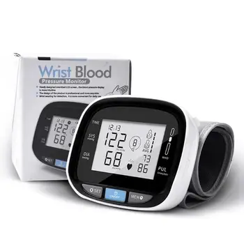 VKTECH LCD-Digital Voice Cuff Håndled Blodtryksmaaler Automatisk Husstand Blodtryk Meter puls Puls Overvåge, Måle BP
