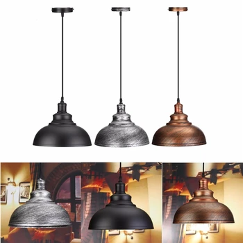 3 Stil Vintage Vedhæng Lys Hængende E27 Edison Pæren Nat Lampe Loft Armatur Bar, Stue, Indretning, Belysning Industriel Lampe