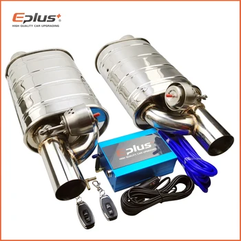 EPLUS Bil Udstødning System-Vakuum Ventil Kontrol udstødningsrøret Kit Variabel Lyddæmper i Rustfrit Universal 51 63 76 Mm Fjernbetjening
