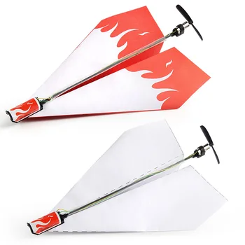 Børns legetøj motor elektrisk papir fly model folde DIY papir Magt Legetøj Fly, Rc Folde Motor Effekt Rød Rc Fly
