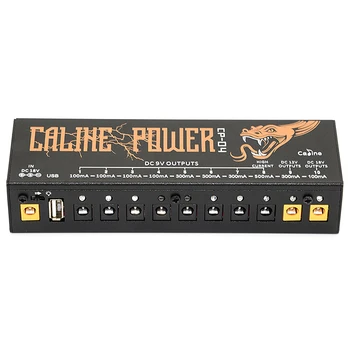 Caline Cp-04 Guitar Pedal Power Supply 10 Isoleret Output Power Tuner Kortslutning /Overstrømsbeskyttelse Guitar-Effekt-Strøm,