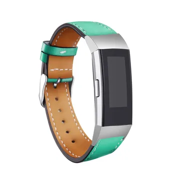 Ægte Læder Solid farve Rem For Fitbit Afgift 3 Watch Band Justerbar Erstatning For Fitbit Oplade 4 Brand Armbånd
