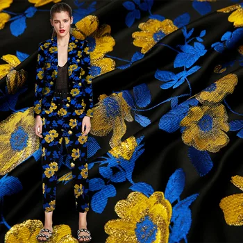Farverige jacquard kjole stoffer kvinders tøj materialer DIY tøj sy dekorative materialer klud stof