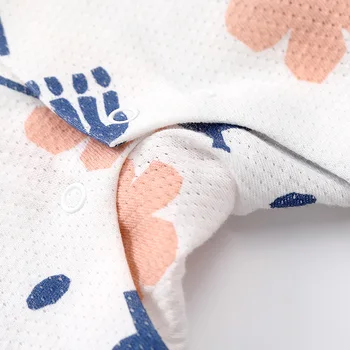Pureborn Nyfødte Unisex Baby Sparkedragt Farverige Trykt Baby Pige Romper Åndbar Bomuld Nitter Baby Dreng Sommer Tøj