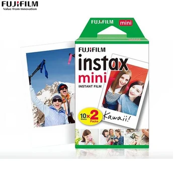 Oprindelige 20 ark Fujifilm Instax mini 8 film hvide Kant 3 Tommer for Instant Kamera 7 9 25 50 70 90 sp 1 sp-2 Fotopapir