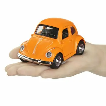 Trykstøbt Metal Model Bil Toy Die Cast Mini Køretøj, Drenge, Kids Fødselsdag Gave-orange