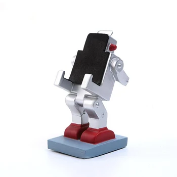 Harpiks Robot bordholder Indehaveren Bruser Mount Universal til Celle Mobiltelefon, Kreative Hjem Model Ornamenter Dekoration