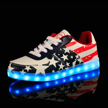 RayZing Led sko til voksne Unisex mænd casual Lysende Glødende Sko Mand Casual Sneakers USB-Genopladelige LED-Sko
