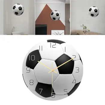 Kreative vægur Akryl Fodbold Design Hængende Ur Lydløs Bevægelse, Dekorative Væg-Ure, Indrettet til Stue Undersøgelse