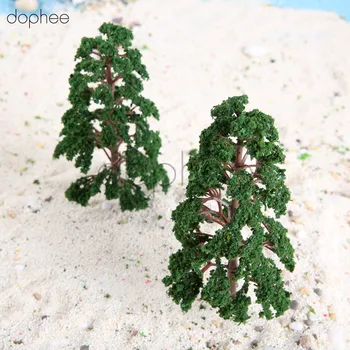 Dophee 5pcs 140mm Arkitektonisk Model for Jernbanen Layout Have Liggende Landskab Træer Model Diorama Miniaturer 1:50 1:75