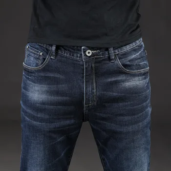 Icpans Jeans Mænd Strækning Lige Lommer Solid Casual Gloria Jeans Mænd 2018 Mærke af Denim Tøj Mænds Jeans til Størrelse 42 44 46