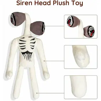 40cm Sirene Hoved Plys Legetøj, Film, Spil Sirenhead Action Figur Animationsfilm Plushie Horror Model Udstoppet Dukke Legetøj til Børn Fødselsdagsgave