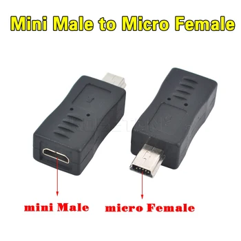 Kebidu 10stk/masse Micro USB hun til Mini-USB-Mand Adapter Stik Konverter Adapter Engros Til Telefonen Kabler