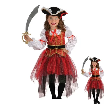 Kid Pige Sigøjner Fortune Teller Pirat esmeralda Fancy Kjole Kostume Størrelse S-XL er Kun Kostume Passer til