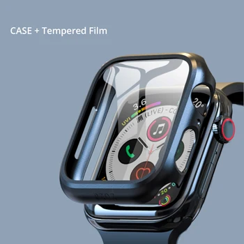 Screen Protector Case Til Apple Ur 5 Tilfælde Med Glas Cover For Apple-Ur Serie 5 4 42mm 44mm Iwatch 3 2 1 42mm Protector