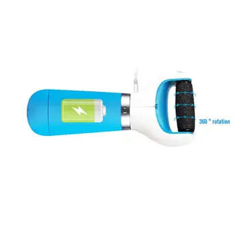 Elektrisk Fod Grinder USB-Plug-In til Batteri / Dual-Use Version ABS Skrælning Fødder Døde Flået Elektriske Fod Grinder