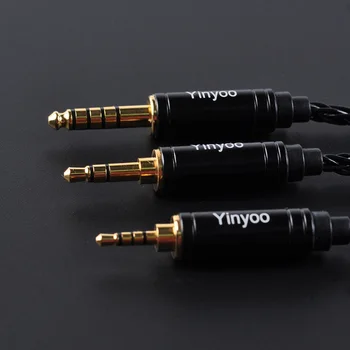Yinyoo 8 Core forsølvet Kobber Balanceret Kabel 2.5/3.5/4.4 mm Med MMCX/2pin Stik Til AS10 ZS10 C10 C16 LZ A5