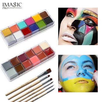 12 Farver Tatoveringer Ansigt, Krop, Maling Halloween Fancy Kjole Part Olie Maleri Kunst Skønhed Makeup-Værktøjer