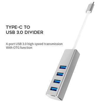 Vmade USB 3.0 HUB Type c til Ethernet-Netværkskort 1000 Mbps RJ45 usb-c med 3 usb 3.0 Porte, usb-splitter til MacBook Pro Air