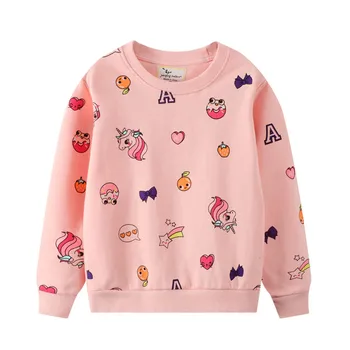Nye Piger Bomuld Tøj Baby Piger T shirt Enhjørninger Børn Sweatshirts til Børn Piger Efterår Vinter Slid Baby Toppe