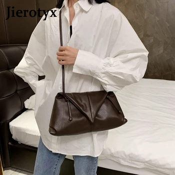 JIEROTYX 2020 Nye Mode, Luksus Håndtaske Casual Messenger skuldertaske Pude Evening Kobling Tasker Blød PU Læder Kvinder Taske