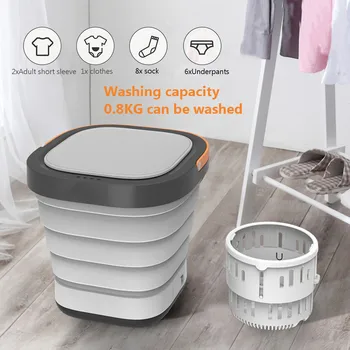 Bærbare Mini Folde Tøj Vaskemaskine Spand Automatisk Hjem Rejse, der Selv kører Tour Undertøj Sammenklappelig Vaskemaskine og Tørretumbler