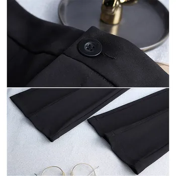 Mode sort formelle kontor blusset bukser casual Solid Høj Talje Business Flare Pants i Slim OL Arbejde Klokken Bunden bukser