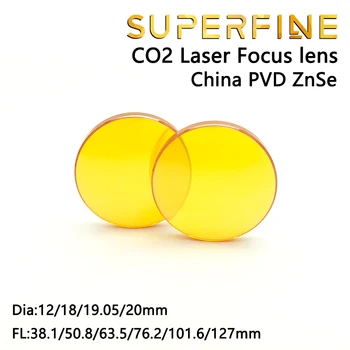 Superfin Kina Znse CO2 fokus linse Dia. 12 18 19.05 20 mm FL38.1 50.8 63.5 101.6 127 mm til laser gravering skæremaskine