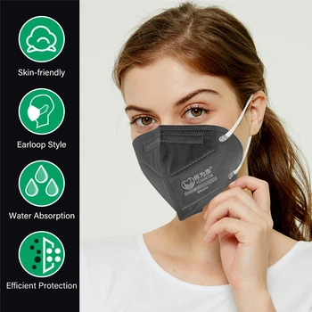 POWECOM Aktiveret Carbon Mask FFP2 Munden Maske Høj Kvalitet Genbruges KN95 Beskyttende Filter Maske ansigtsskærm Åndedrætsværn