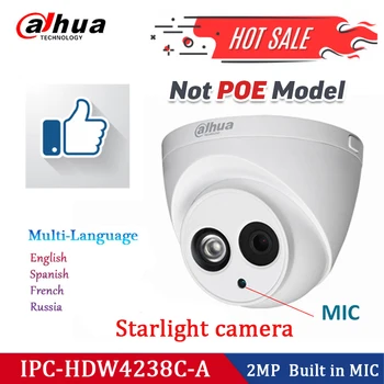 Dahua sikkerhed IP-Kamera HDW4636C-EN 6MP Indbygget MIC 4MP Dome CCTV kamera HDW4438C-ET 2MP 1080HD starlight sensori night vision
